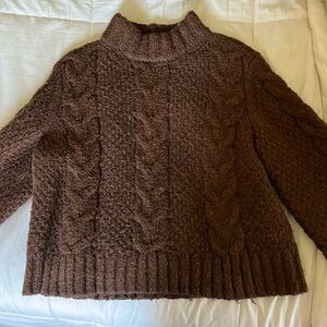Brown Cable-knit American Eagle Sweater